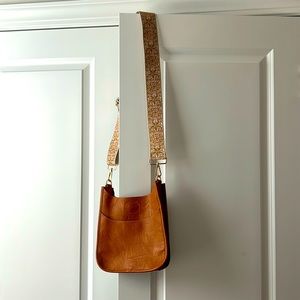 Ah adorned vegan leather crossbody with removable strap